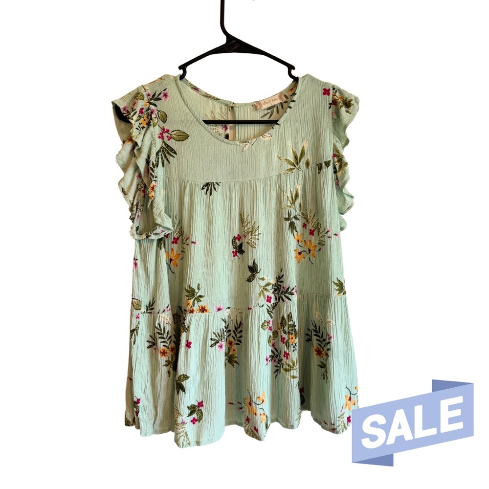 EUC Altar’d State Flutter Sleeve Blouse